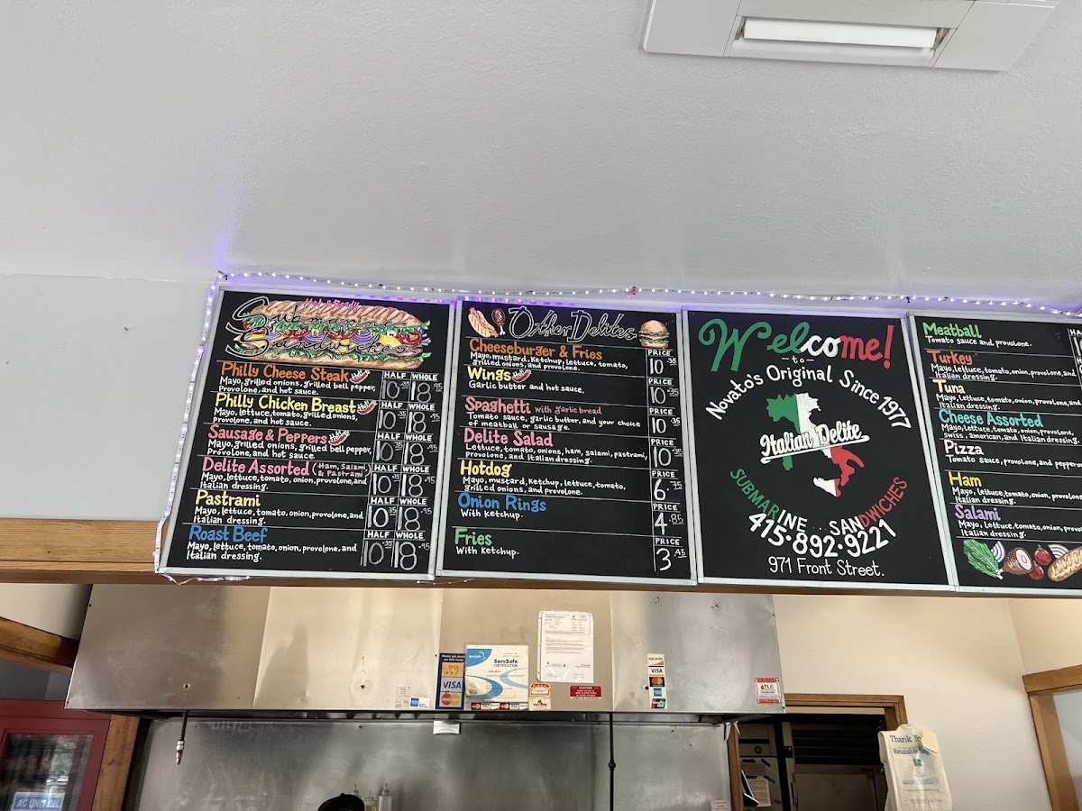 Italian Delite Sub Sandwiches Menu - Image 3