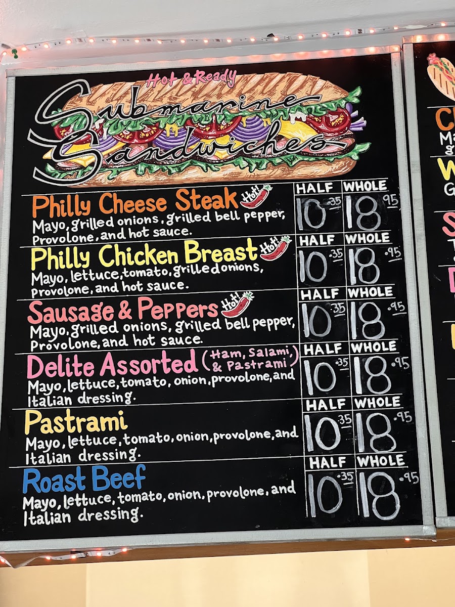 Italian Delite Sub Sandwiches Menu - Image 5